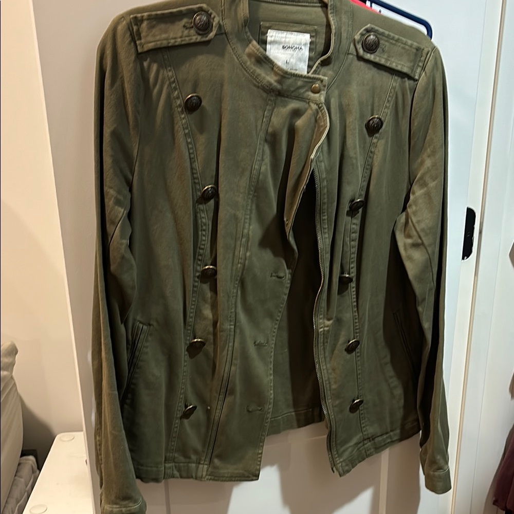 Women's Olive Military Jacket